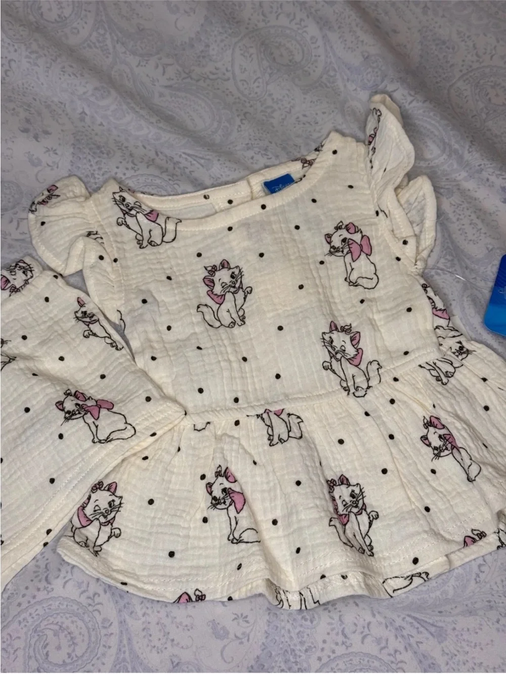 Disney The Aristocats Marie 100% Cotton 2 piece top & shorts